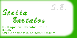 stella bartalos business card